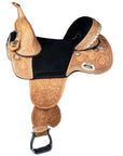Western Horse Saddle Hilason Treeless Trail Barrel American Leather