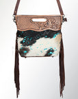 American Darling Clutch Hand Tooled Hair On Genuine Leather Women Bag Western Handbag Purse
