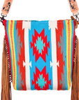 American Darling ADBG215 Large Crossbody Saddle Blanket Genuine Leather Women Bag Western Handbag Purse