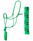 Hilason Basic Two-Toned Poly Rope Halter with 8' Lead – Durable, Lightweight & Hardware-Free