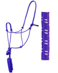 Hilason Basic Two-Toned Poly Rope Halter with 8' Lead – Durable, Lightweight & Hardware-Free