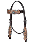 HILASON Western Horse Headstall American Leather Floral