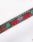 Western Horse Headstall And Floral Beaded Leather Breast Collar