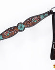 HILASON Western Horse Headstall Breast Collar Spur Strap American Leather Floral