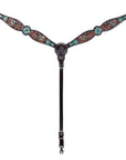 Hand-Carved Leather Western Headstall And Breast Collar Set For Training And Showing