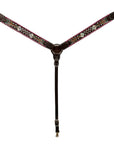 Hand-Carved Leather Western Headstall And Breast Collar Set For Training And Showing