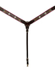 HILASON Western Horse Headstall Breast Collar American Leather Buckstich Brown