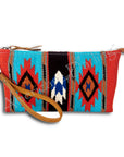 American Darling ADBG344DAR9 Wristlet Saddle Blanket Genuine Leather Women Bag Western Handbag Purse