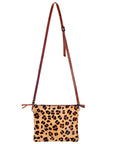 American Darling Western Small Crossbody Bag – Genuine Hair-On Cowhide Leather with Fringes, Adjustable Strap, Handcrafted in Texas