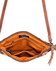 American Darling Western Small Crossbody Bag – Genuine Hair-On Cowhide Leather with Fringes, Adjustable Strap, Handcrafted in Texas