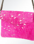 American Darling Women's Envelope Bag Western Hair On Genuine Leather Handbag and Ladies Purse