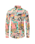Baha Ranch Pop Western Collage Unisex Button Up Shirt