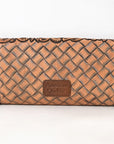 American Darling ADBG395BR Envelope Hand Tooled Genuine Leather Women Bag Western Handbag Purse