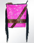 American Darling Messenger Hand Tooled Hair On Genuine Leather Women Bag Western Handbag Purse