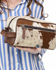 American Darling Hand Tooled Hair On Genuine Leather Women Bag Western Handbag Purse
