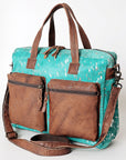 American Darling Briefcase Hair On Genuine Leather Women Bag Western Handbag Purse