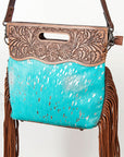 American Darling Clutch Hand Tooled Saddle Blanket Fabric Genuine Leather Western Women Bag Handbag Purse | Purses for Cute