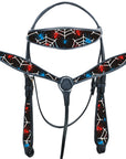 Western Horse Headstall Breast Collar Set American Leather Hilason