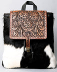 American Darling Hand Tooled Hair On Genuine Leather Women Bag Western Handbag Purse