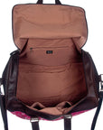 American Darling ADBG474BRWBK Duffel Hair On Genuine Leather Women Bag Western Handbag Purse