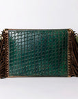 American Darling ADBG476ANTBR Envelope Hand Tooled Genuine Leather Women Bag Western Handbag Purse