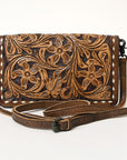 American Darling ORGANISER Upcycled Wool Genuine Leather women bag western handbag purse