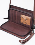 American Darling Organizer Saddle Blanket Genuine Leather Western Women Bag Handbag Purse | for Cute Travel