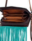 American Darling Organizer Hair On Genuine Leather Western Women Bag Handbag Purse | for Cute Travel