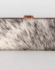 American Darling ADBG487BR Wallet Hand Tooled Hair On Genuine Leather Women Bag Western Handbag Purse