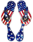Western Leather Spur Straps Diamond Sparkle Carved Spur Straps Hilason