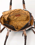 American Darling ADBGH101 Tote Hand Tooled Hair-On Genuine Leather Women Bag Western Handbag Purse