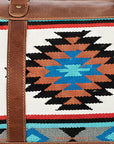 American Darling Women's Duffel Bag Western Saddle Blanket Genuine Leather Handbag