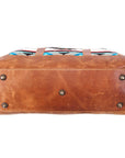 American Darling Women's Duffel Bag Western Saddle Blanket Genuine Leather Handbag