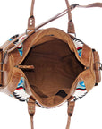 American Darling Women's Duffel Bag Western Saddle Blanket Genuine Leather Handbag