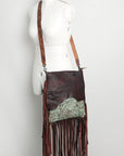 American Darling ADBGZ128 Large Crossbody Hand Tooled Genuine Leather Women Bag Western Handbag Purse
