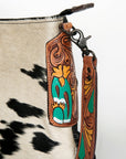 American Darling ADBGZ132BKW Large Crossbody Hair On Genuine Leather Women Bag Western Handbag Purse