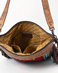 American Darling ADBGZ139G Signature Crossbody Hand Tooled Saddle Blanket Genuine Leather Women Bag Western Handbag Purse