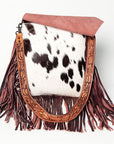 American Darling ADBGZ150 Messenger Hand Tooled Hair-On Genuine Leather Women Bag Western Handbag Purse