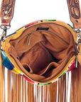 American Darling ADBGZ153 Messenger Saddle Blanket Genuine Leather Women Bag Western Handbag Purse
