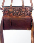 American Darling Cross Body I Hand Tooled Hair-On Genuine Leather Women Bag Western Handbag Purse