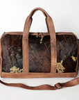 American Darling ADBGS174BRAC2 Duffel Hair On Genuine Leather Women Bag Western Handbag Purse