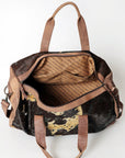 American Darling Women's Duffel Bag Western Hair On Genuine Leather Handbag and Ladies Purse
