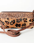 American Darling Small Crossbody Hand Tooled Hair On Genuine Leather Women Bag Western Handbag Purse