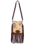 American Darling ADBGS192BRAC2 Messenger Hair On Genuine Leather Women Bag Western Handbag Purse