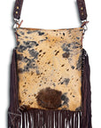 American Darling ADBGS192BRAC2 Messenger Hair On Genuine Leather Women Bag Western Handbag Purse