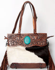 American Darling Cross Body I Hand Tooled Hair-On Genuine Leather Women Bag Western Handbag Purse
