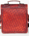 American Darling ADBG6002 Briefcase Hand Tooled Genuine Leather Women Bag Western Handbag Purse