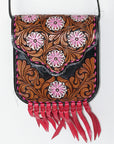 ADBG5027 American Darling Hand Tooled Genuine Leather Women Bag Western Handbag Purse
