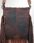 American Darling Messenger Hand Tooled Hair On Genuine Leather Western Women Bag Handbag Purse | Cute