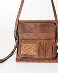 American Darling Organizer Saddle Blanket Genuine Leather Western Women Bag Handbag Purse | for Cute Travel